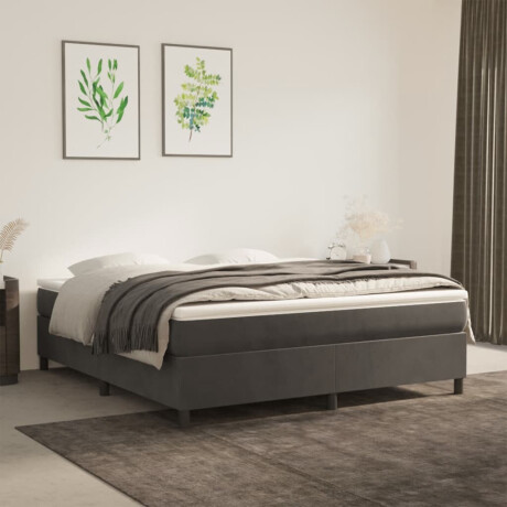 vidaXL Boxspring bed 180x200 cm fluweel donkergrijs
