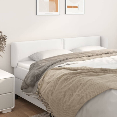 vidaXL Hoofdbord met randen 163x23x78/88 cm kunstleer wit
