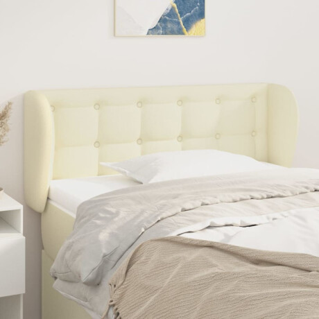 vidaXL Hoofdbord met randen 93x23x78/88 cm kunstleer crèmekleurig