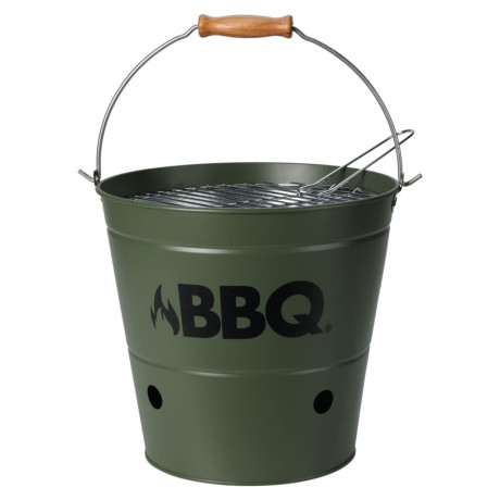 ProGarden Barbecue emmer BBQ 26 cm olijfgroen