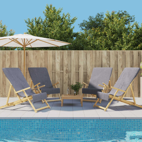 vidaXL Strandhanddoeken 4 st 400 g/m² 60x135 cm stof antracietkleurig