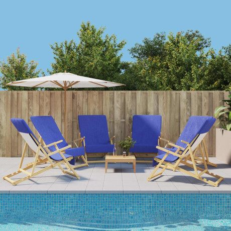 vidaXL Strandhanddoeken 6 st 400 g/m² 60x135 cm stof koningsblauw