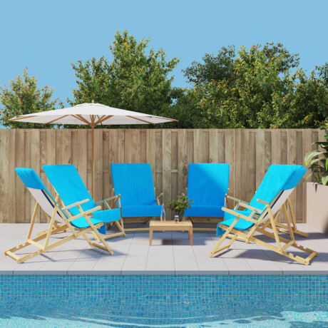 vidaXL Strandhanddoeken 6 st 400 g/m² 60x135 cm stof turquoise