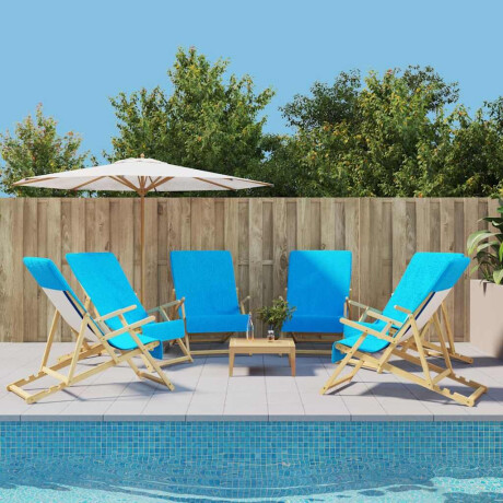 vidaXL Strandhanddoeken 6 st 400 g/m² 60x135 cm stof turquoise