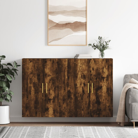 vidaXL Hangkasten 2 st 69,5x34x90 cm gerookt eikenkleurig