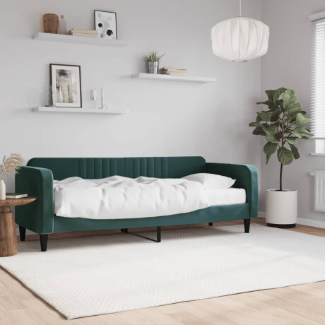 vidaXL Slaapbank met matras 80x200 cm fluweel donkergroen