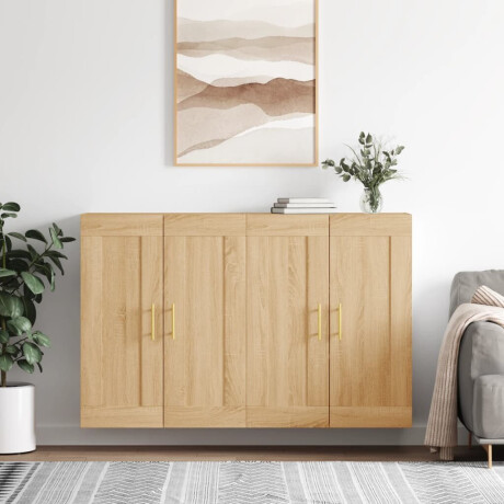 vidaXL Hangkasten 2 st bewerkt hout sonoma eikenkleurig