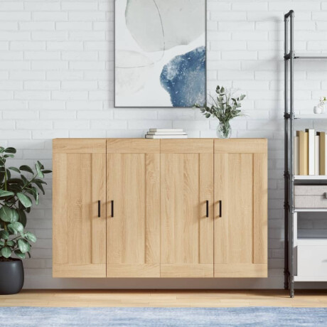 vidaXL Hangkasten 2 st bewerkt hout sonoma eikenkleurig