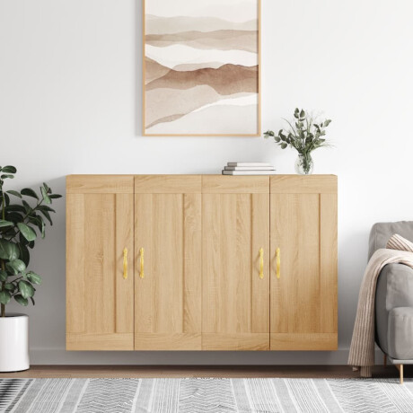 vidaXL Hangkasten 2 st bewerkt hout sonoma eikenkleurig