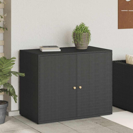 vidaXL Tuinkast Zwart 100x55,5x80 cm Poly Rattan