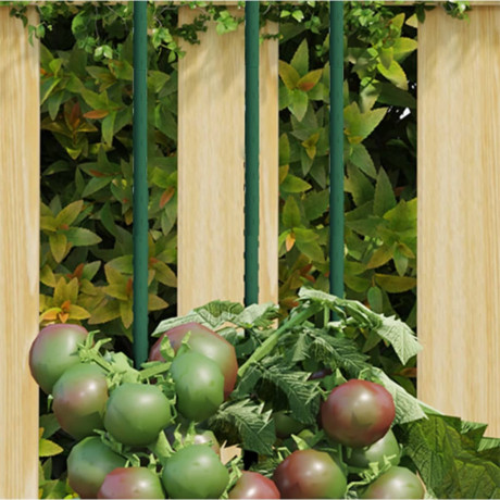 vidaXL Plantenstaken 30 st 150 cm staal groen