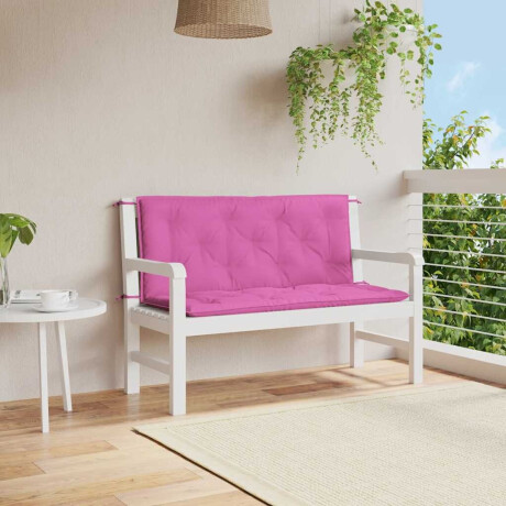 vidaXL Tuinbankkussens 2 st 120x50x7 cm stof roze