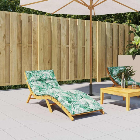 vidaXL Ligbedkussen bladpatroon 180x60x4 cm oxford stof