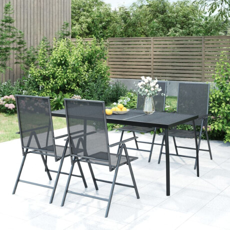 vidaXL Tuintafel 165x80x72 cm staalgaas antracietkleurig