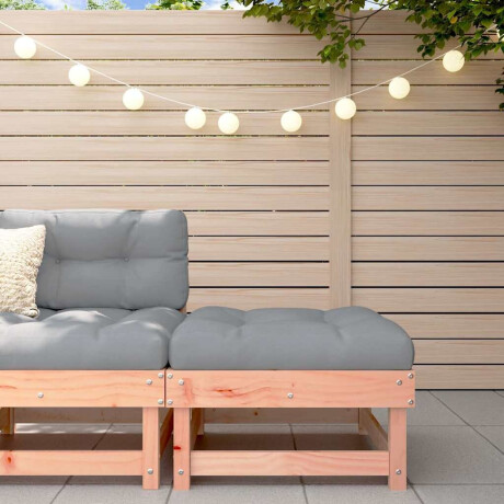 vidaXL Tuinvoetenbank met kussen massief douglashout