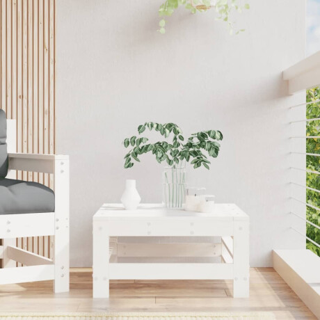 vidaXL Tuinvoetenbank massief grenenhout wit