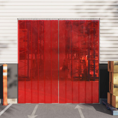 vidaXL Deurgordijn 300x2,6 mm 25 m PVC rood