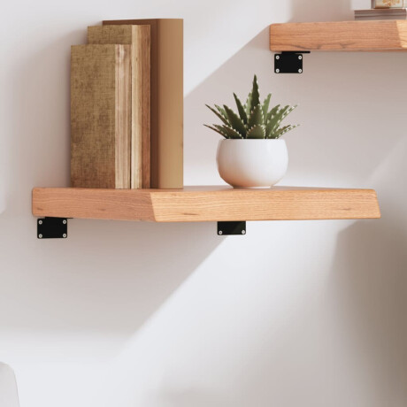 vidaXL Wandschap 40x40x(2-6) cm behandeld massief eikenhout lichtbruin