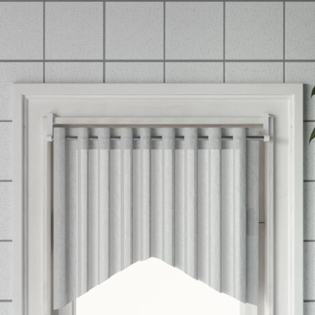 vidaXL Gordijnrails 2 st 40-60 cm aluminium wit en zilverkleurig