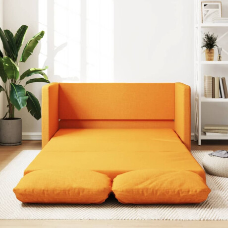vidaXL Slaapbank vloermodel 2-in-1 112x174x55 cm stof donkergeel