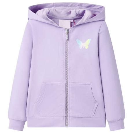 vidaXL Kindervest met capuchon 104 lila