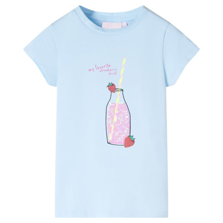 vidaXL Kindershirt 140 zachtblauw