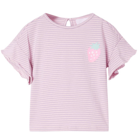 vidaXL Kindershirt met mouwen met ruches 92 lila
