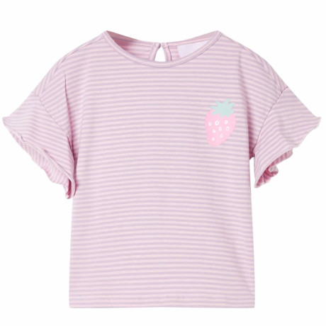 vidaXL Kindershirt met mouwen met ruches 104 lila