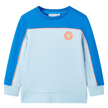 vidaXL Kindertrui 128 felblauw en lichtblauw