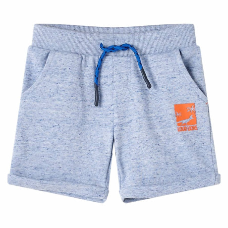 vidaXL Kindershorts met trekkoord 140 gemêleerd blauw