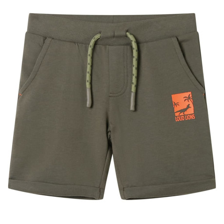 vidaXL Kindershorts met trekkoord 92 donkerkaki
