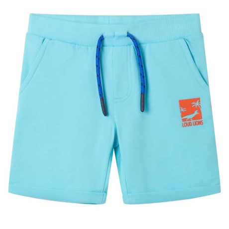 vidaXL Kindershorts met trekkoord 140 zeeblauw
