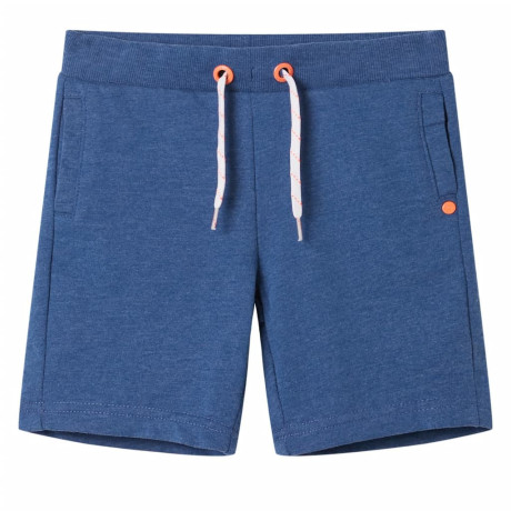 vidaXL Kindershorts met trekkoord 104 gemêleerd donkerblauw