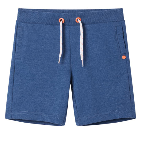 vidaXL Kindershorts met trekkoord 128 gemêleerd donkerblauw