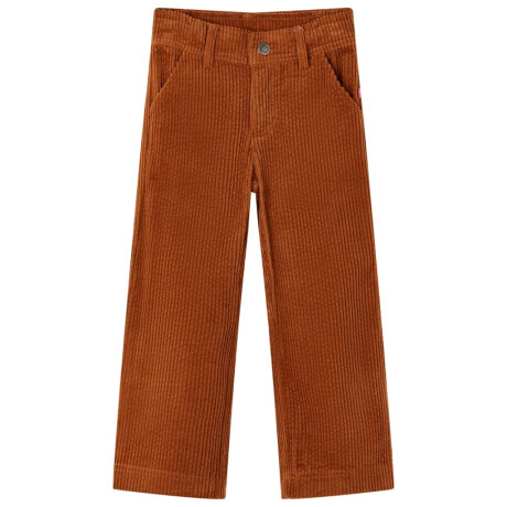 vidaXL Kinderbroek 92 ribfluweel cognackleurig