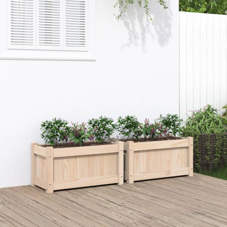 vidaXL Plantenbakken 2 st cm massief grenenhout