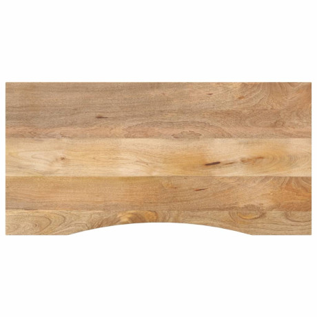vidaXL Bureaublad met ronding 110x50x2,5 cm massief ruw mangohout