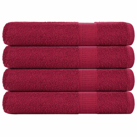 vidaXL Saunahanddoeken 4 st 80x200 cm 360g/m² 100% katoen bordeauxrood