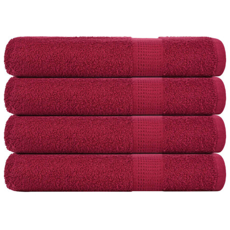 vidaXL Handdoeken 4 st 100x200 cm 360 g/m² 100% katoen bordeauxrood