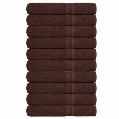 vidaXL Saunahanddoeken 10 st 80x200 cm 360 g/m² 100% katoen bruin
