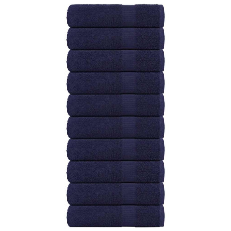 vidaXL Badhanddoeken 10 st 100x150 cm 360 g/m² 100% katoen marineblauw