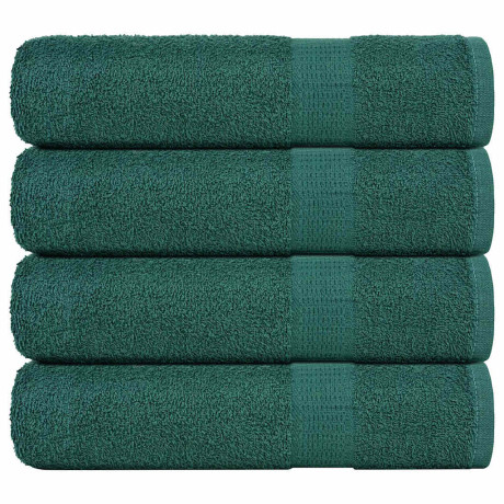 vidaXL Badhanddoeken 4 st 100x150 cm 360 g/m² 100% katoen groen