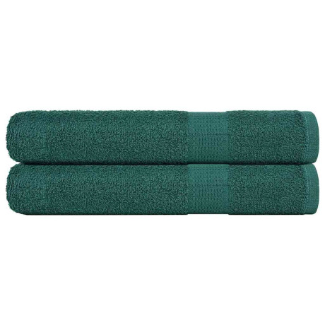 vidaXL Saunahanddoeken 2 st 80x200 cm 360 g/m² 100% katoen groen