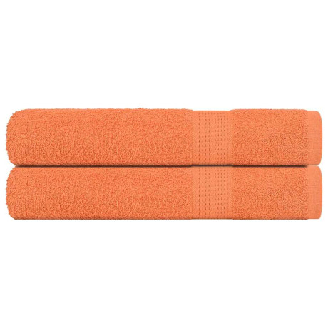 vidaXL Saunahanddoeken 2 st 80x200 cm 360 g/m² 100% katoen oranje