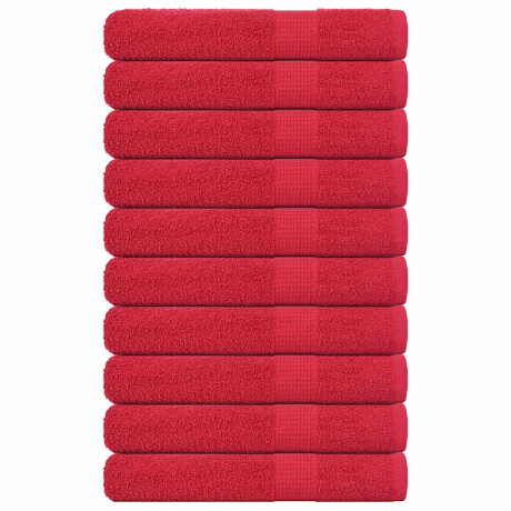 vidaXL Handdoeken 10 st 100x200 cm 360 g/m² 100% katoen rood