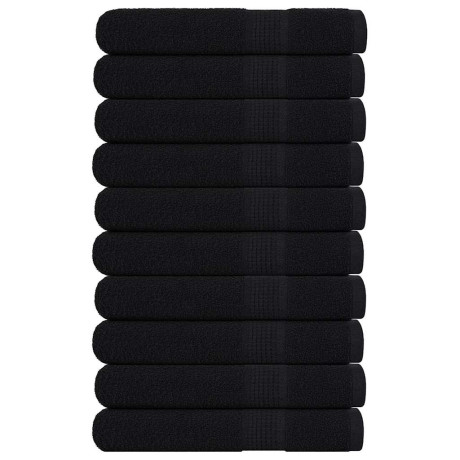 vidaXL Saunahanddoeken 10 st 80x200 cm 360 g/m² 100% katoen zwart