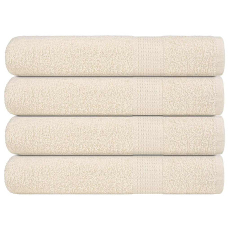 vidaXL Saunahanddoeken 4 st 80x200 cm 360 g/m² 100% katoen crème