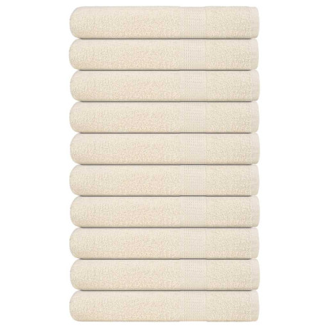 vidaXL Saunahanddoeken 10 st 80x200 cm 360 g/m² 100% katoen crème