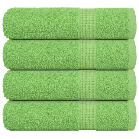 vidaXL Badhanddoeken 4 st 100x150 cm 360 g/m² 100% katoen appelgroen