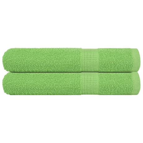 vidaXL Saunahanddoeken 2 st 80x200 cm 360 g/m² 100% katoen appelgroen